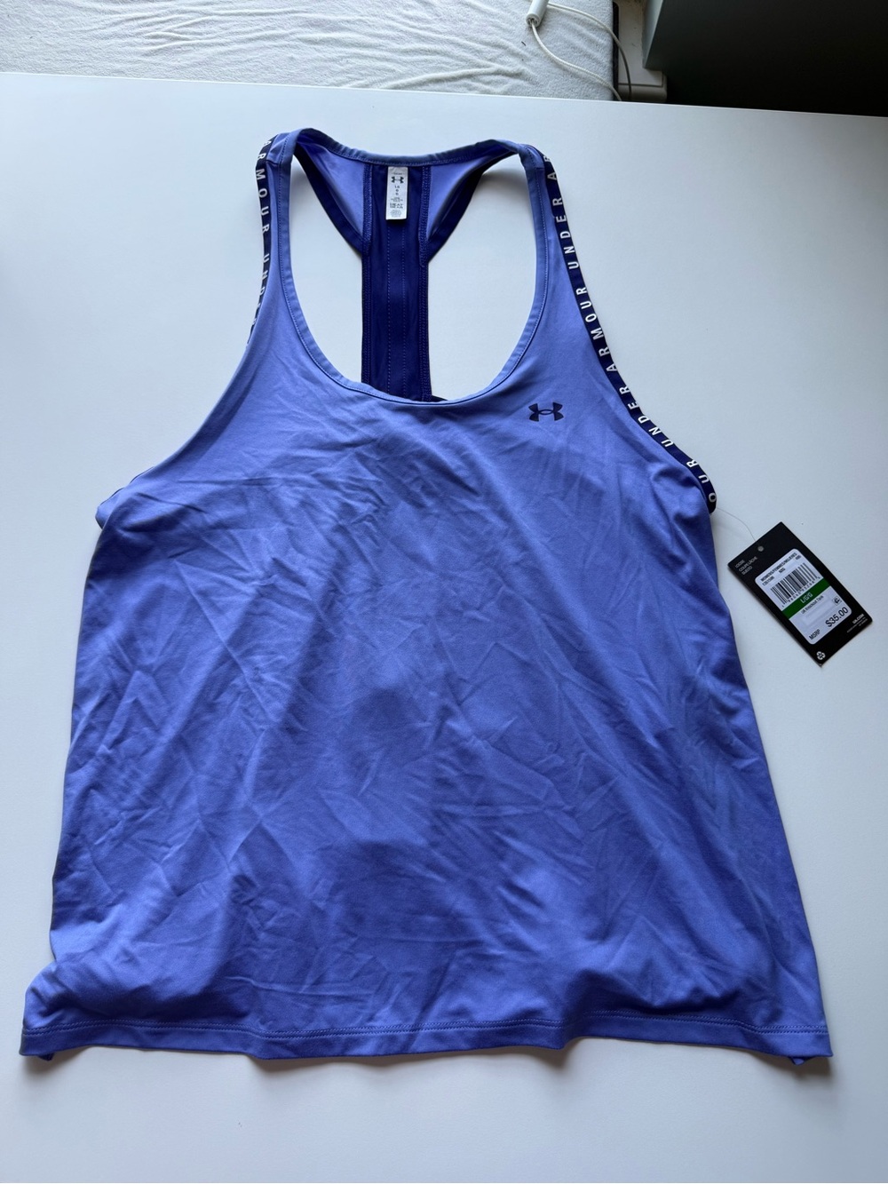 Under Armour Purple Racerback Performance Tank Top L NWT